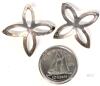 Sterling Silver MLX 925 Quatrefoil Floral Ear Jacket Earring Components, Hammered Finish - 2