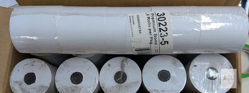 59 New Premium Bond Recipt Rolls. 2.5" Diameter, 2.25" length