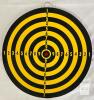 Reversible Dartboard & Target Bullseye Game 17.75" Yellow/Black, Double Sided, Metal Hanging Loop - 2
