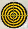Reversible Dartboard & Target Bullseye Game 17.75" Yellow/Black, Double Sided, Metal Hanging Loop - 3