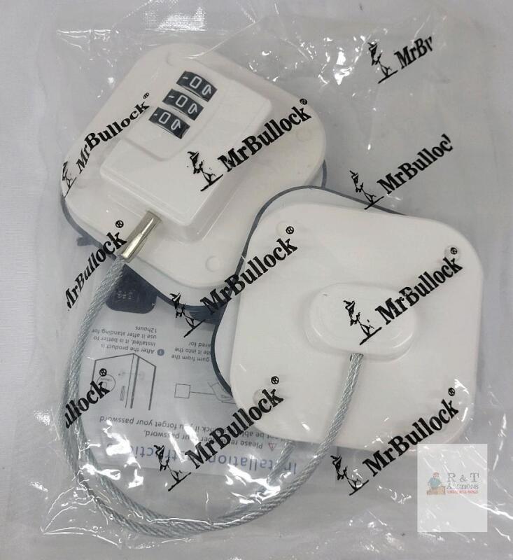 MrBullock Child Safety Coded Lock, 2-Pack (White & Black), 3-Digit Combo, Adhesive Mount, X004MJ7PXL