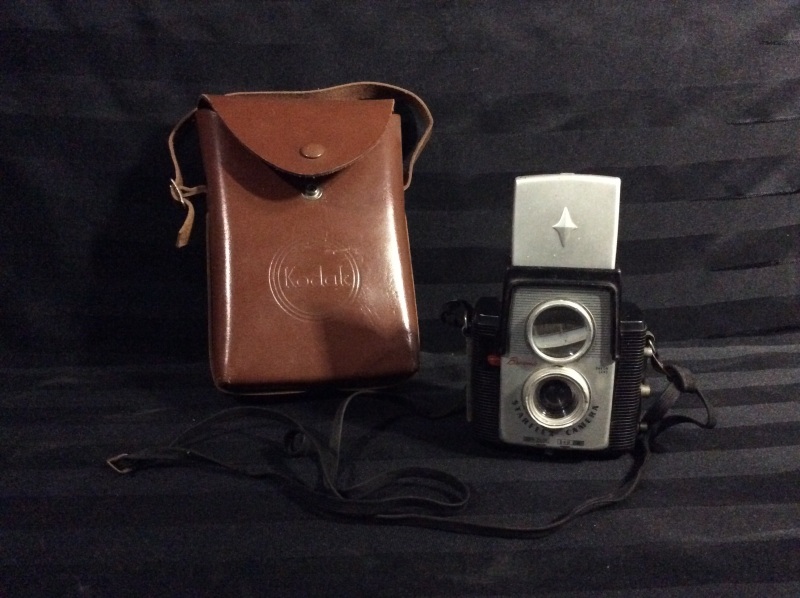 Vintage Kodak Brownie Starflex Camera & Kodak Camera Bag