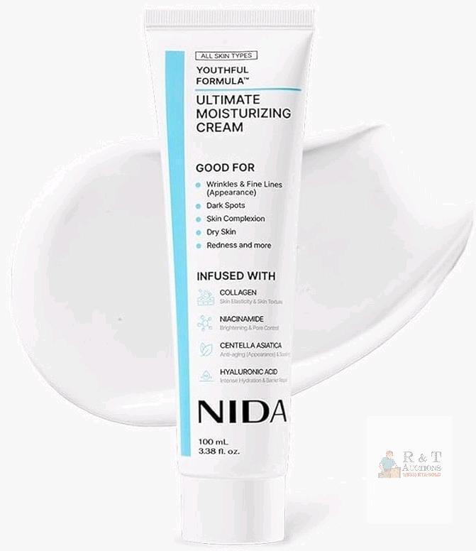 NIDA Youthful Formula Ultimate Moisturizing Cream, 100 mL, Sealed, Collagen, Niacinamide