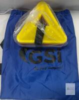 GSI Stackable Triangular Sports Training Cones Set, Multi-Color, Carry Bag Included