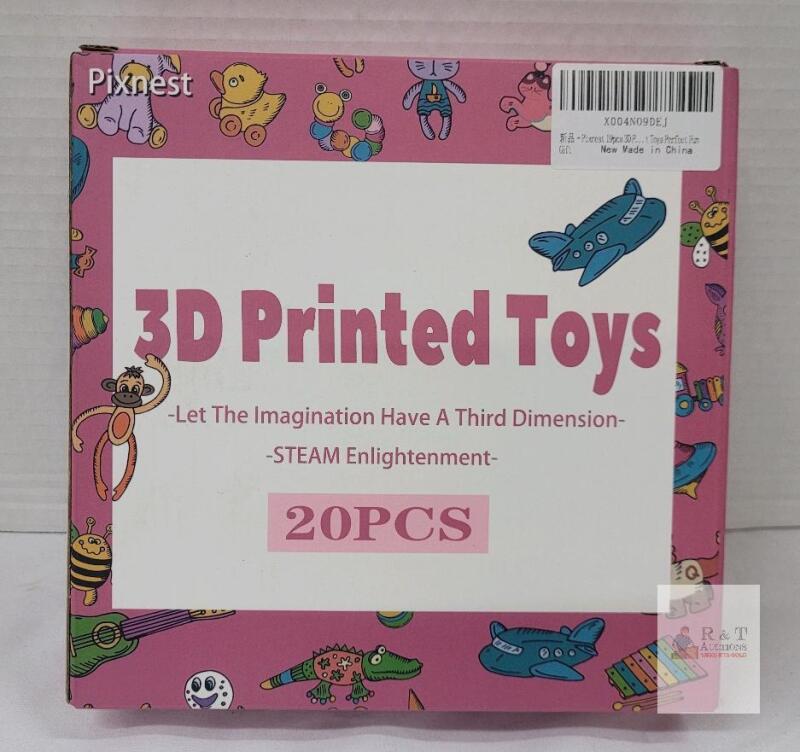 Pixnest 3D Printed Toys, STEAM Educational Set, 20 Pieces, CE Certified, Assorted Designs