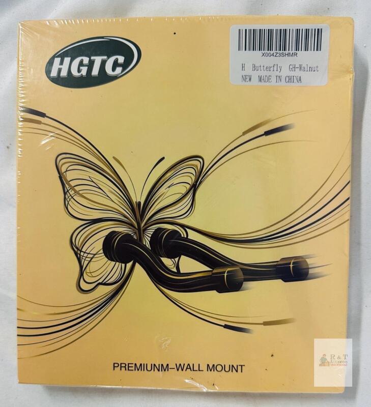 HGTC Butterfly GH-Walnut Guitar Hanger 2-Pack, Wall Mount, Walnut Finish, China, All Guitars