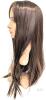 NEW Long Brown Straight Synthetic Cosplay Wig 23" by 7JHH, Open Weft Cap, Adjustable Straps - 4