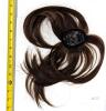 NEW Milano Collection Clip-In Hair Topper Set, Medium Brown & Black, 12"/7" Lengths, Wig Cap Liner - 2