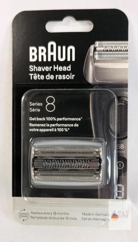 Braun Series 8 Shaver Head Cassette 83M, Stainless Steel, Fits 8138s/8350s/8365cc, Made in Germany