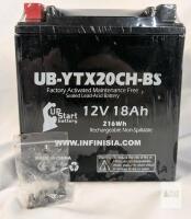 UpStart Battery UB-YTX20CH-BS 12V 18Ah AGM Factory Activated Sealed Motorcycle Battery 216Wh Battery Casing Has Slight Damage - See Picture 2