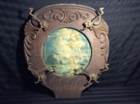 Antique Victorian Hall Mirror Coat Hook NO Mirror
