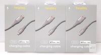 3 new Heyday 4 ft Lightning to USB-A Charging Cable, MFi Certified for iPhone & iPad, Gray, UPC 850044241729