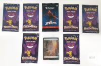 MTG Marvel Spider-Man Play Booster, 6 Pok&eacute;mon Trick or Trade Packs, Foil Plains Land