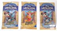 3 Disney Lorcana Into the Inklands Booster Pack, 12 Cards, Ravensburger TCG, 2024, Sealed