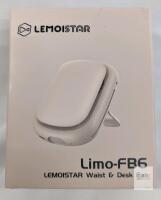 NEW LEMOISTAR Limo-FB6 Blue 3-in-1 Portable Waist, Desk & Necklace Fan, USB Rechargeable, 3 Speeds