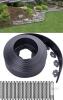 New Landscape Edging，55FT Garden Edging with 120 Spikes for Lawn 4 Inch Tall (55FT, Black)