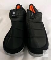 LongBay Insulated Slippers, Size Small (US 7-8), Black/Orange, Indoor Outdoor, Machine Washable