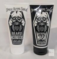 Grave Before Shave Beard Wash and Conditioner Set, 6oz Bottles, with Organic Oils, USA Made