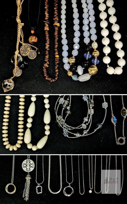 18 Vintage to Modern Necklaces & Chains Up To 35" Long