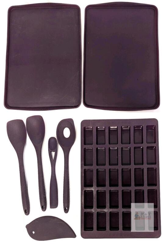 EPICURE Silicone Baking Sheet Liners &times;2, Bar Mold & 5 Kitchen Instruments