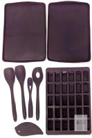 EPICURE Silicone Baking Sheet Liners &times;2, Bar Mold & 5 Kitchen Instruments