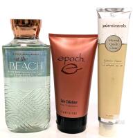 New Bath & Body Works At the Beach Body Wash, Epoch Foot Treatment & Purminerals Mineral Quick Clean Waterless Cleabser