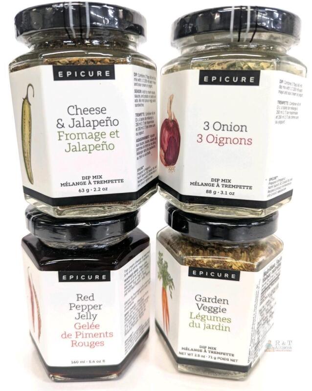 4 New EPICURE Dip Mixes & Red Pepper Jelly, Up To 160ml