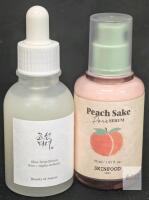 Beauty of Joseon Glow Deep Serum 60ml PF507 2028/06/29 & Skinfood Peach Sake Serum 55ml FBN11 Note: Online returns. Volumes may be lower than listed<br/>