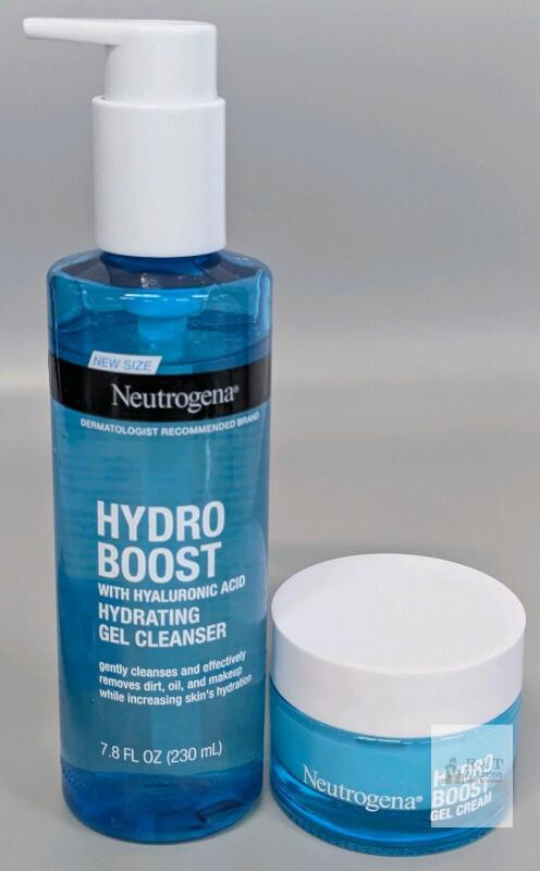 Neutrogena Hydro Boost Gel Cleanser 7.8 fl oz and Gel Cream 1.7 fl oz, Hyaluronic Acid Note: Online returns. Volumes may be lower than listed