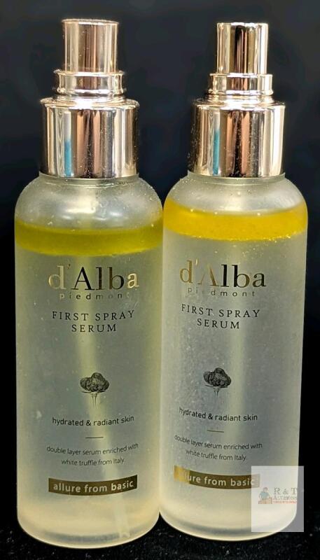 d'Alba White Truffle First Spray Serum 100ml, Dual Layer, Vegan, Skin Irritation Tested, 2 Bottles Note: Online returns. Volumes may be lower than listed