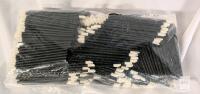 Bulk Pack 200 Disposable Black Foam Tip Swabs, 4" Length, Oval Tip, Plastic Handle