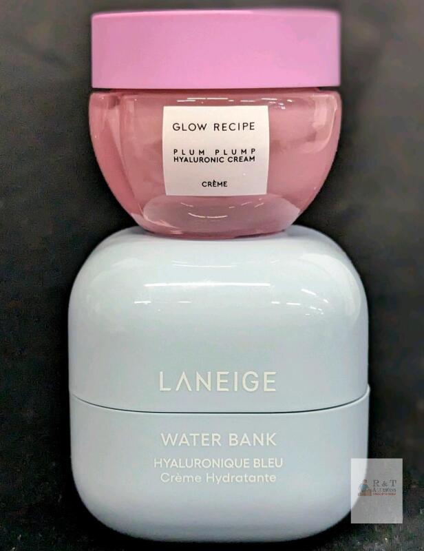 Glow Recipe Plum Plump & Laneige Water Bank Hyaluronic Cream Set, Partial, 20ml & 50ml, Korea Note: Online returns. Volumes may be lower than listed<br/>