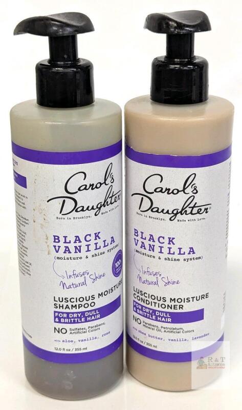 Carol's Daughter Black Vanilla Shampoo & Conditioner Set, Luscious Moisture, 12 oz Bottles Note: Online returns. Volumes may be lower than listed<br/>