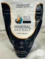 best by 6/01/33 Baja Gold Mineral Sea Salt Fine Grind 1 lb &ndash; 90+ Trace Minerals, Unrefined, Kosher, Batch 150375