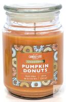 Candle-lite Pumpkin Donuts Limited Edition 18 oz Scented Jar Candle Single-Wick Glass USA