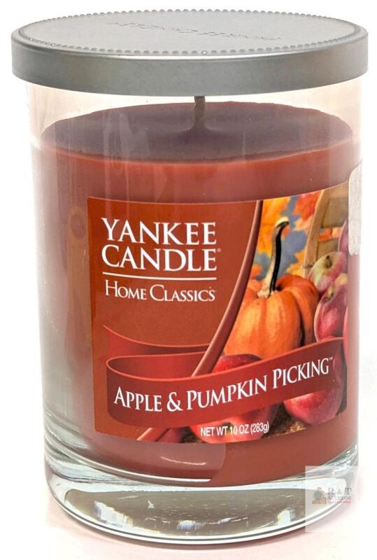 Yankee Candle Home Classics Apple & Pumpkin Picking 10oz Scented Jar, 55-65hr, Serial 1283775