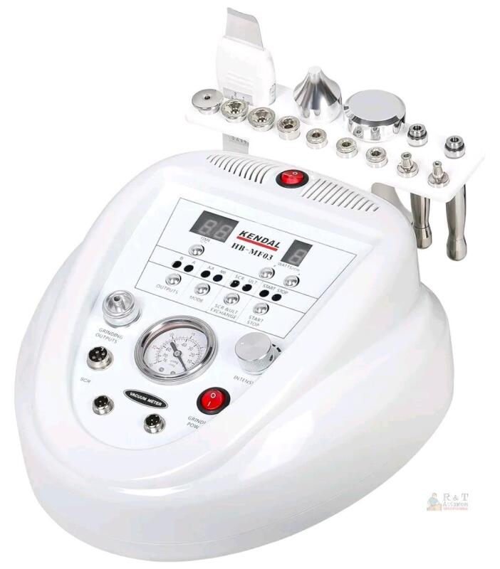 AS NEW Kendal HB-MF03 Diamond Microdermabrasion Machine, 9 Tips, Ultrasonic Scrubber, 110V, Open Box