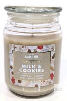 Candle-lite Milk & Cookies Limited Edition Scented Jar Candle 18oz 70-110hr Burn Time