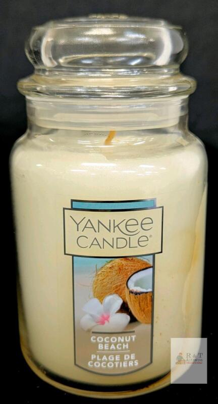 Yankee Candle Large Classic Jar Coconut Beach Scent 21.97 oz, Single Wick, Unused, 1523480C