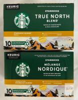 2 Starbucks True North Blend Blonde Roast K-Cup Pods, 10 Count, 120g, Keurig Compatible, 2026 BB