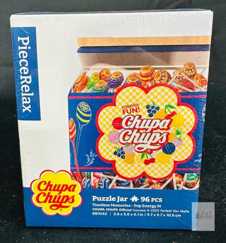 NEW Chupa Chups Timeless Memories 3D Puzzle Jar, PieceRelax BB1043, 96 Pieces, Licensed, Sealed