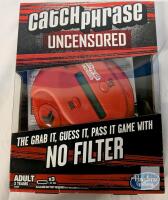 Hasbro Catch Phrase Uncensored Adult Electronic Party Game, Red, English, 2016, 4+ Players