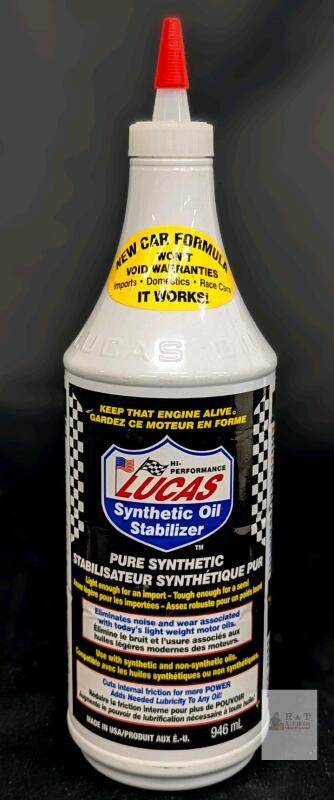 Lucas Synthetic Oil Stabilizer, Pure Synthetic, 1 Quart (946 mL), Factory Sealed, USA Made