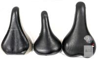 VADER Road/Hybrid Bike Saddle + 2 Comfort Bicycle Seats, Standard Rails, Padded, Black