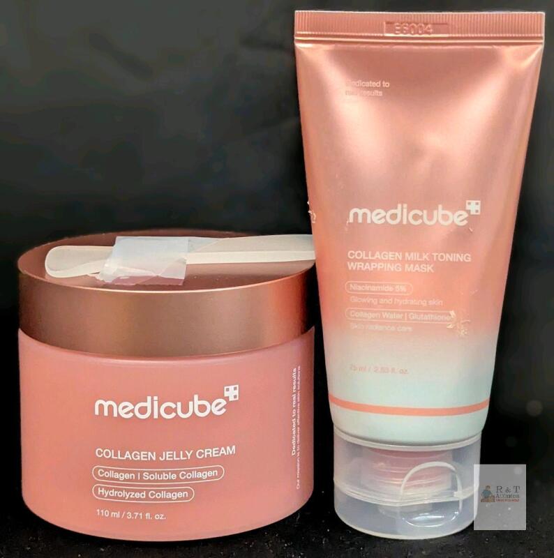 Medicube Collagen Jelly Cream 110ml & Collagen Milk Toning Mask 75ml Set with Spatula Note: Online returns. Volumes may be lower than listed<br/>