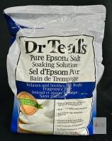Dr Teal&rsquo;s Pure Epsom Salt Soaking Solution, Fragrance Free, 4 lbs (1.81 kg), Resealable Bag, USA Made