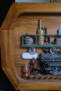 Railroad Plaster Collage on Wood Framed Wall Hanging , 50"&times;30" - 2
