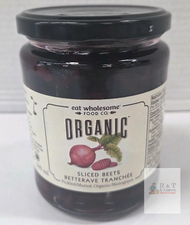 Eat Wholesome Organic Sliced Beets, 14.1 oz (400 ml), Glass Jar, Best Before 2027-10-02