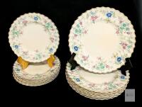 Vintage Royal Doulton Pastoral Pattern - 8&times; 10.5" Dinner Plates & 8&times; 8" Salad Plates - No Chips or Cracks, All Ring True