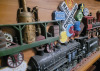 Railroad Plaster Collage on Wood Framed Wall Hanging , 50"&times;30" - 6